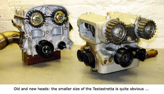 Old and new heads: the smaller size of the Testastretta is quite obvious ...